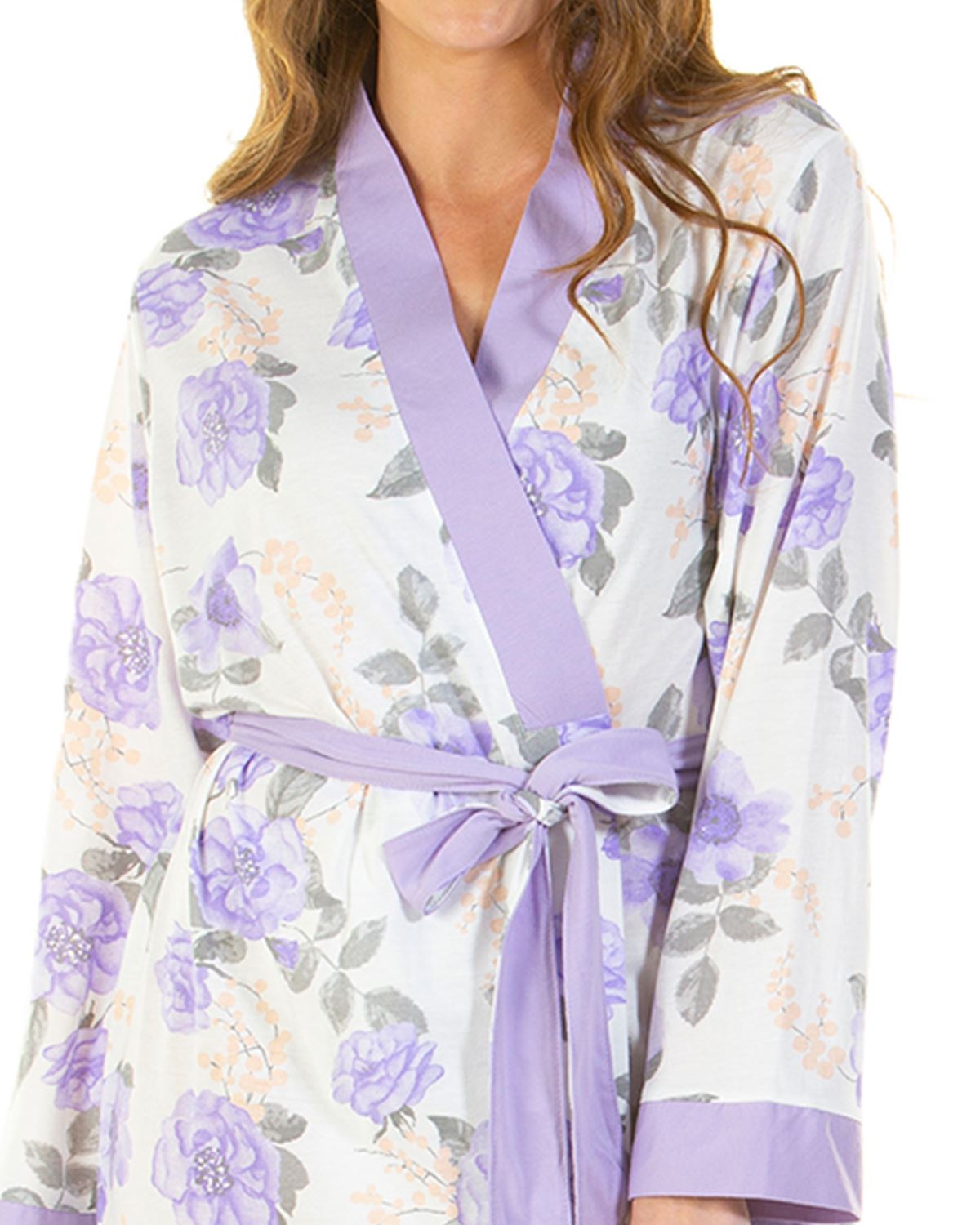 Ladies Summer Dressing Gown, Lightweight Bath Robes for Women, Cotton Dressing Gowns for Women UK Plus Size Nightwear by Lady OLGA